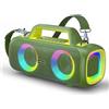 VUOPAX Cassa Bluetooth Portatile, 140W Potente con 2 Subwoofer e 2 Tweeter, Impermeabile IP65 per Esterni, Batteria 24h, Luci RGB, per Feste, Giardino, Spiaggia - Connessioni AUX/USB/TF e TWS