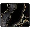 ITNRSIIET Tappetino per Mouse, 26x21cm, Base in Gomma Antiscivolo, Bordi cuciti resistenti, Compatibile con Mouse Ottici, Wireless e Laser, Design Moderno, Marmorizzazione in oro nero