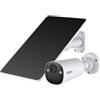 Dahua Apollo Bullet C1 4G Kit intelligente 4MP LTE / 4G Telecamera di sicurezza a batteria con AOV e pannello solare incluso (bianco)