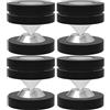 Monosaudio 4 punte per altoparlanti HiFi, 39 × 39 mm, piedini per dispositivi | Materiale POM, altezza regolabile, cuscinetti ammortizzatori, piedini isolanti, per amplificatore, subwoofer, giradischi DAC