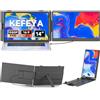 KEFEYA Monitor Portatile 14" Doppio Schermo Pc Portatile IPS FHD 1080P, Schermo Portatile per Laptop da 13-17" con porta USB-C/HDMI, Plug and Play per Windows/Mac/Android/Switch/PS5