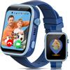 AIMIUVEI 4G Smartwatch Bambini con Chiamate, Videochiamate, Chat Vocale, Whatsapp, WiFi, GPS, SOS, SMS, Impermeabile IP68, modalità Scuola e Contapassi, Schermo HD da 1.83'' Blu