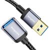 Wengshini Cavo di prolunga USB 3.0 2 m, tipo A maschio a femmina, 5 Gbps ad alta velocità, cavo in nylon intrecciato, compatibile con webcam, fotocamera, telefono, hub USB, mouse, tastiera, stampante, fisspl