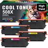 Cool Toner Compatibile per HP 508X 508A CF360X CF361X CF362X CF363X Color Laserjet Enterprise M553 M552 MFP M577 M552dn M553dn M553n M553x Cartuccia Toner Nero Ciano Giallo Magenta