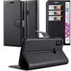 Cadorabo Custodia Libro per Xiaomi Mi A2 / 6X in Nero Carbone - con Vani di Carte, Funzione Stand e Chiusura Magnetica - Portafoglio Cover Case Wallet Book Etui Protezione