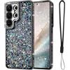 Lafunda Custodia per Samsung Galaxy S26 Ultra Glitter Lusso con Laccetto | Custodia protettiva per telefono con cinturino da polso, con diamanti di cristallo, per donne e ragazze