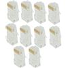 Leeadwaey 10pc RJ50 Keystone Jack Modulo di Rete Connettore Enternet Modulo Trasparente