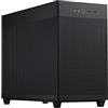 ASUS Prime AP201 Case MicroATX 33 litri, pannelli laterali tool-free e mesh quasi filtrante, supporto per dissipatori da 360mm, schede grafiche lunghe fino a 338 mm e PSU ATX standard, Nero