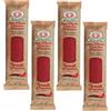 Rustichella d'Abruzzo | Spaghetti Pasta Semola Grano Duro al Peperoncino | Tonnarelli al Peperoncino Essiccati Bassa Temperatura - 4 x 500 Gr | Pasta Lunga Artigianale
