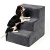 Relaxdays Scala per cani, 3 gradini, 36,5x35x45 cm, portata 50 kg, grigio
