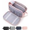 Chakipee Beauty Case da Viaggio, Beauty Uomo da Viaggio, Borsa da Toilette per Uomo e Donna Grande, Trousse con Maniglia Laterale, Astuccio Porta Tucchi, Borsa Cosmetica (Rosa,Grande)