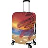LNXSESN Cprivaligia Mattone Rosso Marrone Coprivaligia Media Elastica Copri Valigia Media Lavabile Anti-Graffio Copertur Copertura Valigia con Cerniera Copri Trolley Riusabile Luggage Cover Per 22-25 Pollici
