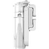 Hoppipola Treppiede portatile 3 in 1 per selfie, supporto per telefono rotante a 360 con telecomando staccabile, supporto estensibile in alluminio per iPhone da 11,7 a 41,5 cm (bianco)