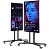 Schermo per Streaming Digitale dal Vivo da 32 Pollici, Cabina Fotografica, Attrezzatura per Lavagna Intelligente Touch Screen HD con Supporto Regolabile, per Spettacolo dal Vivo su Youtube Tiktok