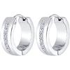 Elli, orecchini ad anello da donna in argento 925 dorato con zirconi dal taglio brillante, argento, colore: argento, cod. 0307362015