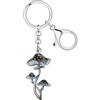 RAIDIN Acrilico Carino Fungo Naturale Portachiavi Fungo per Donne Ragazze Viaggio Auto Chiavi Portafoglio Zaino Regali Accessori (Grigio)