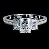 Egemdiamond Anello In Argento Sterling 925 Con Acquamarina Naturale Ottagonale 7x5mm, Mis. 8