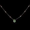 Egemdiamond 925 Sterling Silver Collana Tennis Con Smeraldo Ovale Naturale 6x4mm 15 Pollici