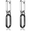 PHNIBIRD orecchini uomo cerchio con pendenti Geometria anallergici orecchini argento 925 minimalista unisex gioielli regalo compleanno uomo donna
