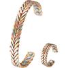 EnerCoppeX Bracciale Magnetico + Anello in Rame Puro, Bracciale da 6,5 Porta 8 Magneti, Anello da 2,3 Porta 4 Magneti, Misura Liberamente Regolabile, Confezione Regalo Inclusa