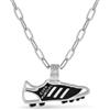 CODEONE Ciondolo Stivale da calcio | Acciaio inossidabile | Design artigianale sportivo | Ciondolo Football | Confezione regalo