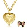 OHAYOO Medaglione dorato apribile con immagine, in argento Sterling 925, medaglione portafoto, ciondolo a forma di cuore, gioiello per donne, mogli, fidanzate, Einheitsgröße, Argento sterling, Non