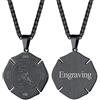 FaithHeart Collana Personalizzata San Floriano Ciondolo Medaglietta in Acciaio Inossidabile Gioielli Protettivi Argento/Nero/Oro Santo Patrono dei Vigili del Fuoco Gioielli Religiosi per Uomo
