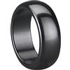 Jude - Anello in ceramica classica semplice da 8 mm, tinta unita, colore: bianco e nero e Ceramica, 58 (18.5), colore: bianco, cod. JR411-412
