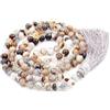 Generic Fukugems 108 mala tibetano collana per donne uomo, mala bracciale buddista, meditazione mala, Botswana agate yoga mala