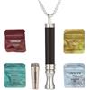 Vauki Collana di Respirazione per Alleviare l'Ansia con Filtro di Resistenza, Collana in Acciaio Inox per Uomo e Donna, Catena di Plena Consapevolezza per Alleviare lo Stress, Meditazione e