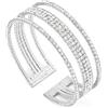 BAOKELAN - Bracciali con strass per donne, bracciale multistrato con cristalli per gioielli da matrimonio, Strass