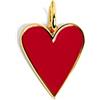 SINGULARU - Charm Lovely Heart Red Enamel. Pendente per Catena in Ottone con Finitura Placcata Oro 18 Kt. Design a Forma di Cuore. Combinabile con Collana. Gioielli da Donna
