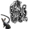 Generic Cane lea-sh Catena, Simulato Pet lea-sh con grande catena, Divertente cane falso lea-sh fatto di pla-stic, Shock-Absorbing catena cane lea-shes, Prodotti per animali domestici per gatti cani