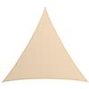AMANKA Tenda da Sole UV - 6x6x6 m Triangolo HDPE - Telo di Protezione Solare Balcone Giardino Beige