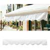 Generico Mantovana Ondulata di Ricambio per Tenda da Sole Retrattile, Tenda da Sole Esterna Falda Anteriore di Ricambio per Finestre E Porte, Tela Sostitutiva In Poliestere(Bianco,L280cmxH20cm)