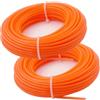 Akuoly Bobina di filo in nylon per decespugliatore da 2,4 mm, 30 m x 2 rotoli di ricambio per decespugliatore da giardino, arancione