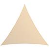 AMANKA Tenda da Sole UV - 7x7x7 m Triangolo HDPE - Telo di Protezione Solare Balcone Giardino Beige