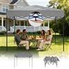 UISEBRT Gazebo pop-up 3 x 3, impermeabile, stabile, resistente agli UV, pieghevole, con chiusura centralizzata, 3 altezze regolabili, 240-260 cm, tenda da giardino pieghevole con custodia, grigio