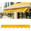 Generico Mantovana Ondulata di Ricambio per Tenda da Sole Retrattile, Tenda da Sole Esterna Falda Anteriore di Ricambio per Finestre E Porte, Tela Sostitutiva In Poliestere(Giallo,L280cmxH20cm)