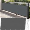 AJALGZ Frangivisto Balcone 200x200cm Antracite Schermo Privacy in PES Impermeabile e Anti-UV, Telo Copertura Recinzione per Giardino, Terrazza e Ringhiera con Occhielli e Fascette