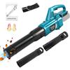 ConBlom Soffiatore per foglie senza fili, compatibile con batteria Makita 18V, soffiatore elettrico da giardino con turbo boost, velocità dell'aria della lama 33 m/s per la pulizia del giardino, cura del