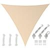 AMANKA 6x6x6 Vela Solare Triangolare Traspirante - Tenda da Sole a Triangolo con Fissaggio Inox