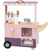 RELAX4LIFE Giocattolo Carrello Gelato per Bambini con 15 Pezzi di Giocattoli, Bancarella Gelato con Distributore Automatico, Espositore e Cassa, Carrello Gelato Mobile per Bambini 3+ Anni (ROSA)