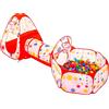 NUBUNI 3 in 1 Pop Up di Tenda e Tunnel da Gioco Bambini : Tenda Giocattolo : Tunnel Bambino : Ball Pool per Bambini e Bambine : 2 Canestro da Baket B : Palline Non Incluse