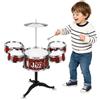 Generico Batteria per Bambini Batteria Jazz Drum Set Batteria Giocattolo per Bambini Mini Drum Set Strumenti Musicali con 5 Tamburi 1 Piatto 2 Bacchette Strumento Musicale a Percussione Educativo (C)