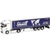 Herpa Modellino camion Mercedes-Benz Actros Bigspace semirimorchio telonato Schmidt Gevelsberg, miniatura in scala 1:87, pezzo da collezione, Made in Germany, plastica