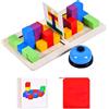 APOMOONS Puzzle di del in Legno, Cubo Puzzle puzzle bambini 4-6 anni Montessori Gioco Cubi Emozioni, Divertente Gioco da Tavolo per Famiglie 36 Carte Brainteaser Puzzle e 1 Campane