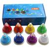 CGACCSD Campane Arcobaleno Musicali, 8 Note Colorate In Metallo Campane Set Campane Giocattolo Musicale, Campane Da Scrivania Per Bambini, Design Con Codice Colore Arcobaleno, Set Completo