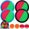 CAIXINYI Cattura Racchette Palline Set,4 piatti da catturare e 4 palline e 1 borsa portaoggetti,Racchettoni Da Spiaggia adatti per giochi di lancio e cattura all'aperto per bambini e bambine dai 3 ai 6 anni