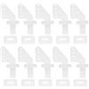 QUARKZMAN 10Pcs Plastic Control Horns, 4 Hole 19x17mm Adjustment Needle Control Horn Rudder Angle For RC Airplane KT DIY Model Plane Parts Accessories, White